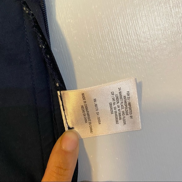 Anthropologie Navy Jumpsuit Size 6 - Picture 7 of 11